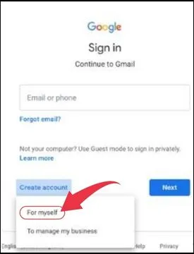Create gmail Account