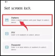 How to put Pattern lock on Smartphone