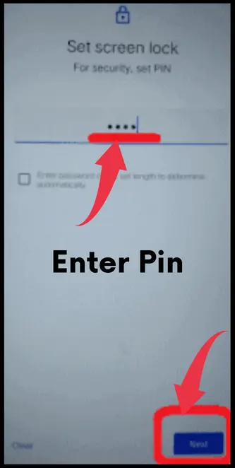 enter PIN or Password in smartphone