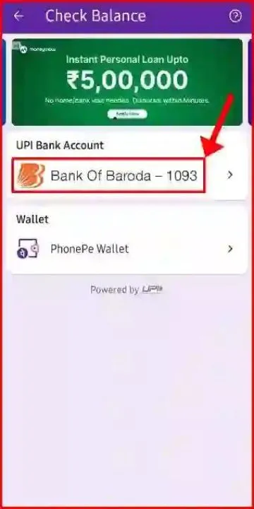 how to Check my Bank Balance phonepe